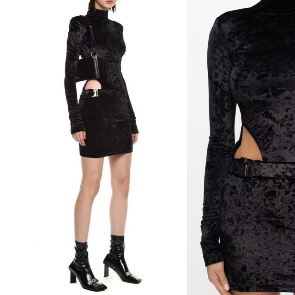 Nwot MISBHV cut out mock turtleneck dress S